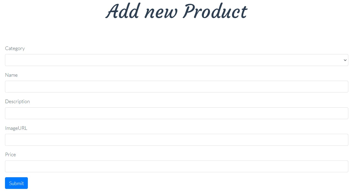 Add Product Form