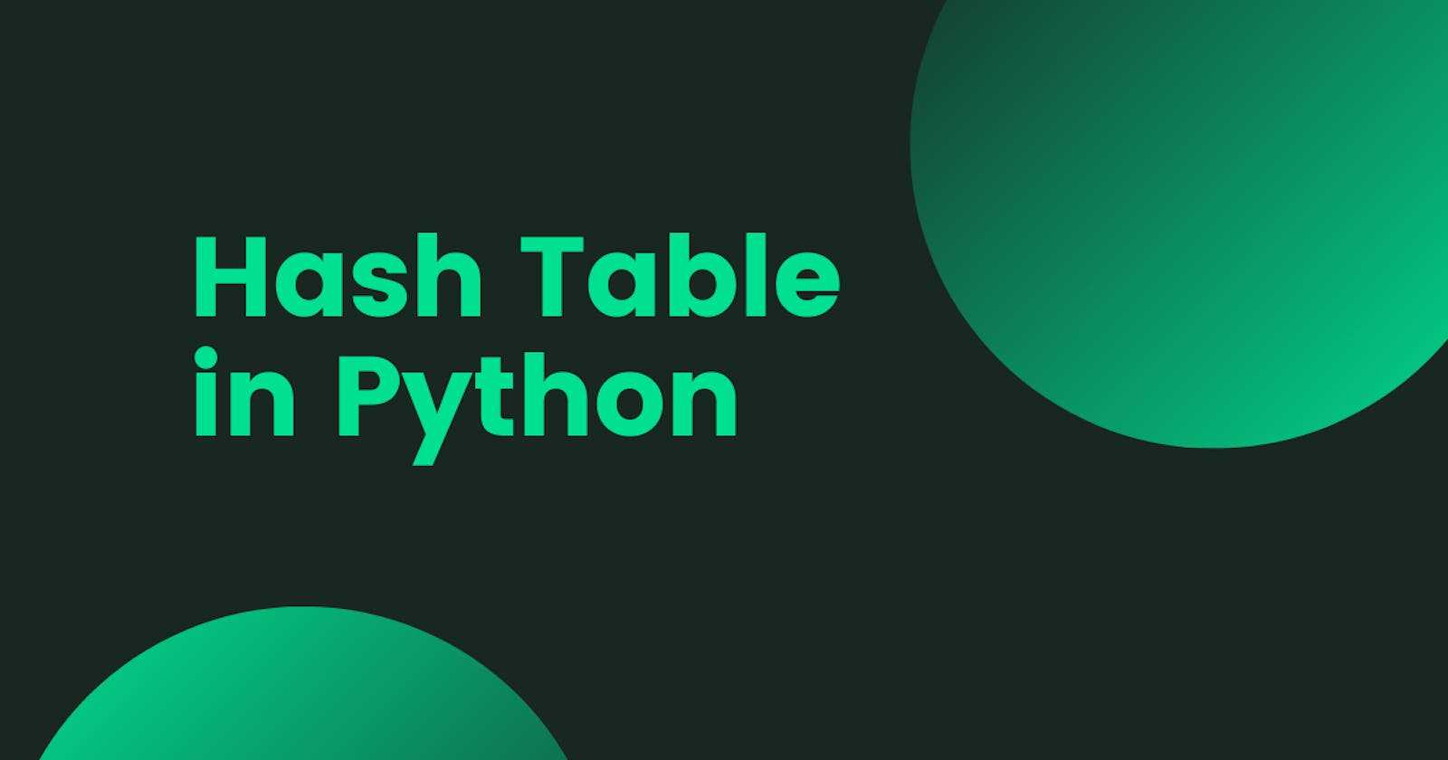 Hash Table in Python