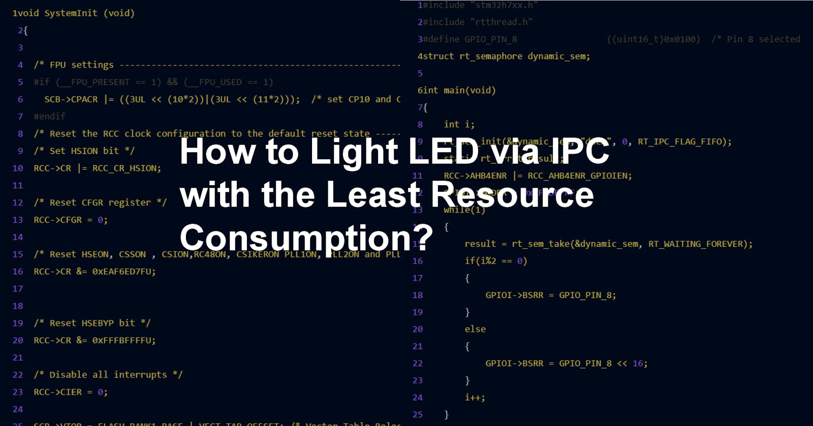 How to light a LED via IPC with the least resource consumption?