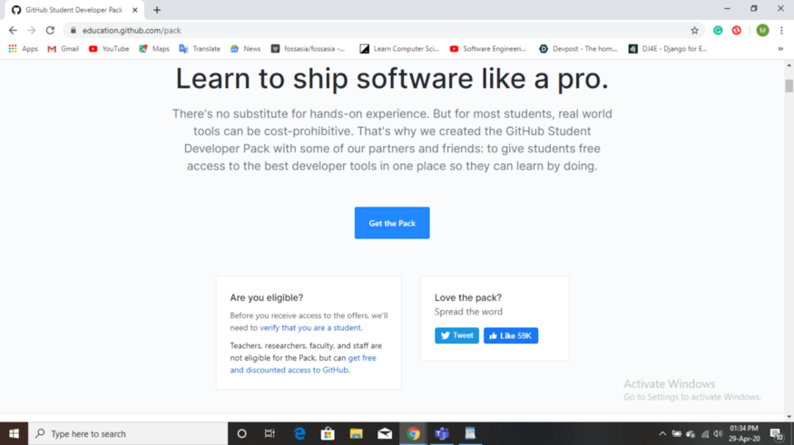 GitHub Student Developer Pack