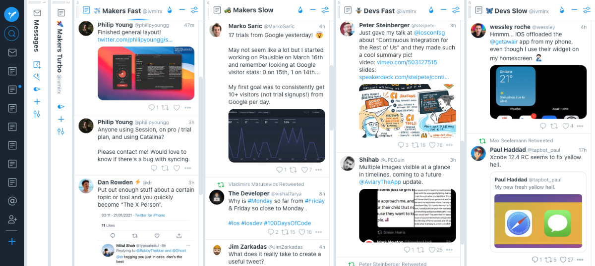 my TweetDeck Dashboard