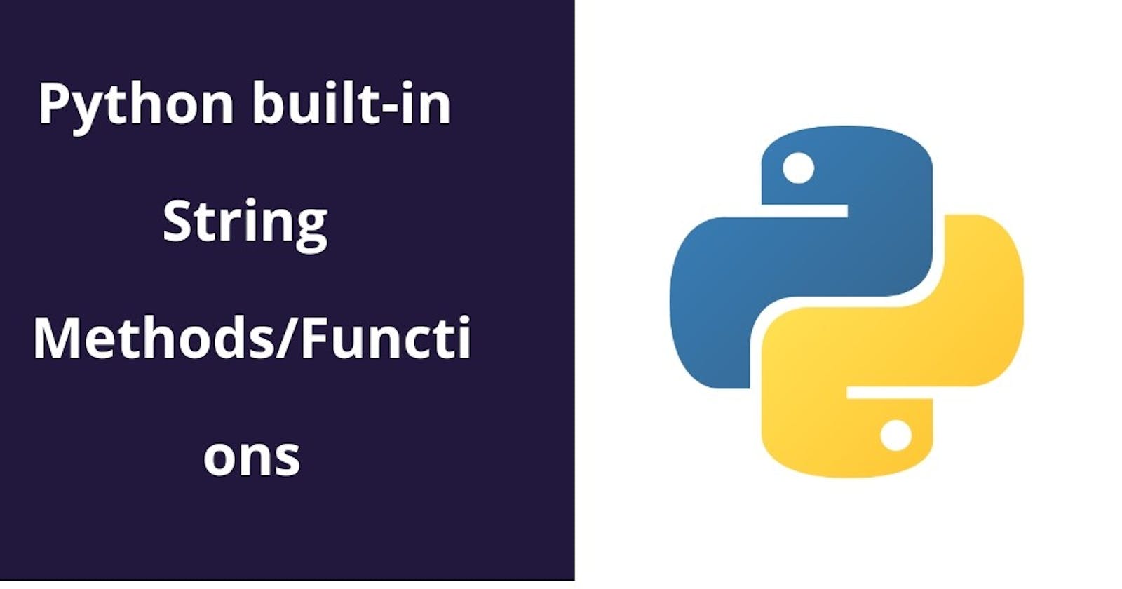 Python Built-in String Methods/ Functions 1