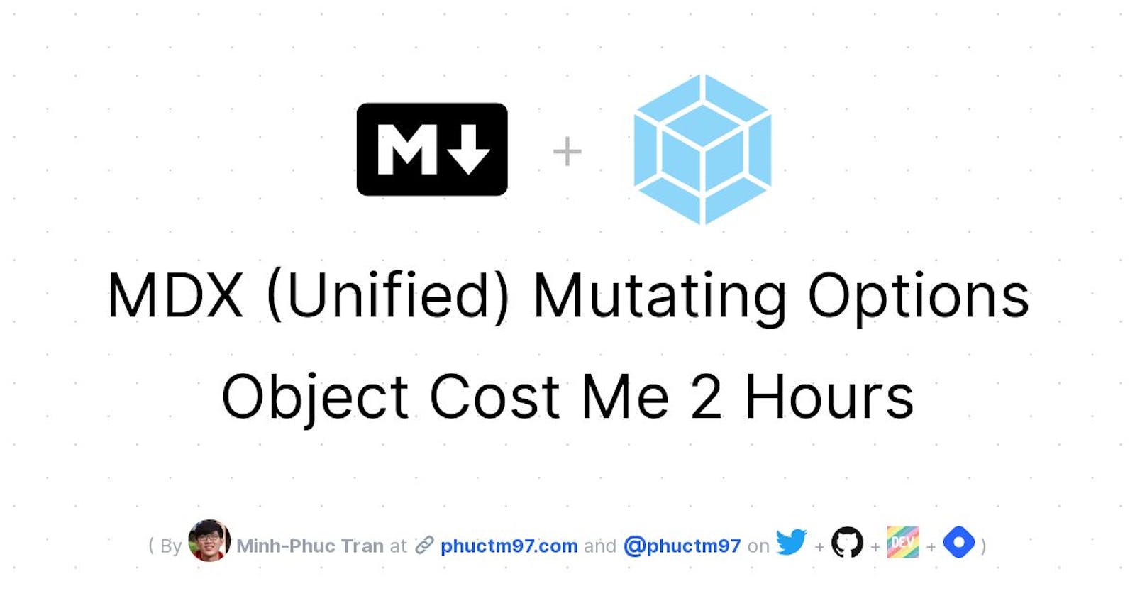 MDX (Unified) Mutating Options Object Cost Me 2 Hours
