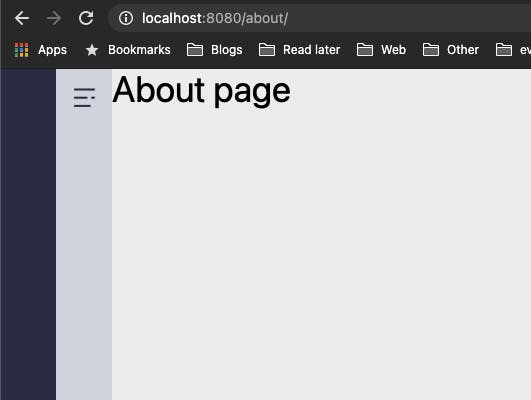 Eleventy empty about page