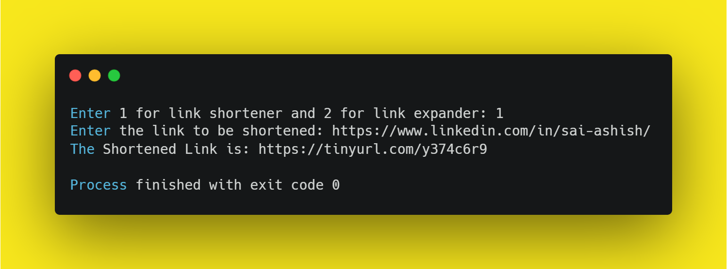 URL Shortener using python