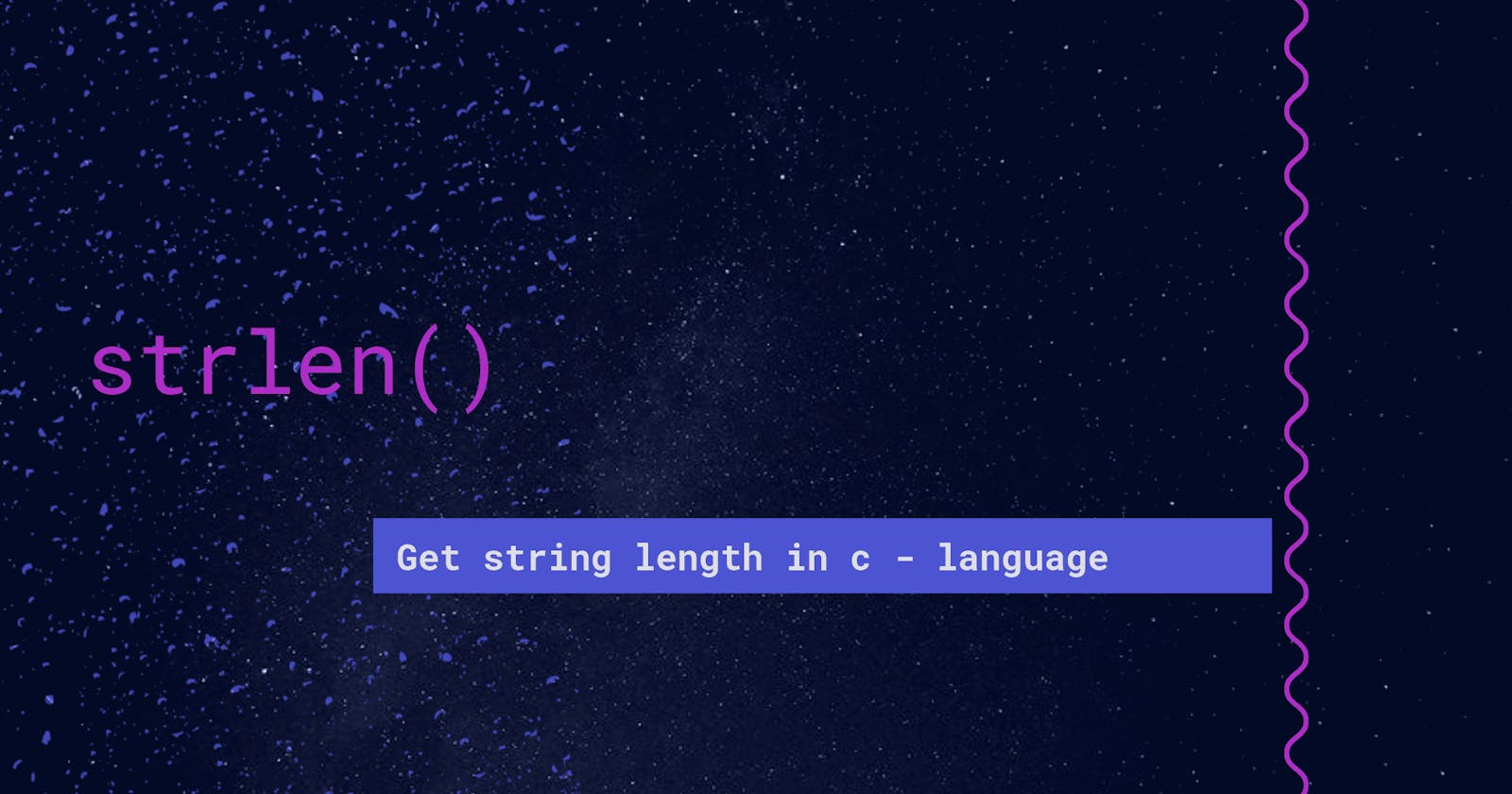 How to find the length of a string using strlen in C
