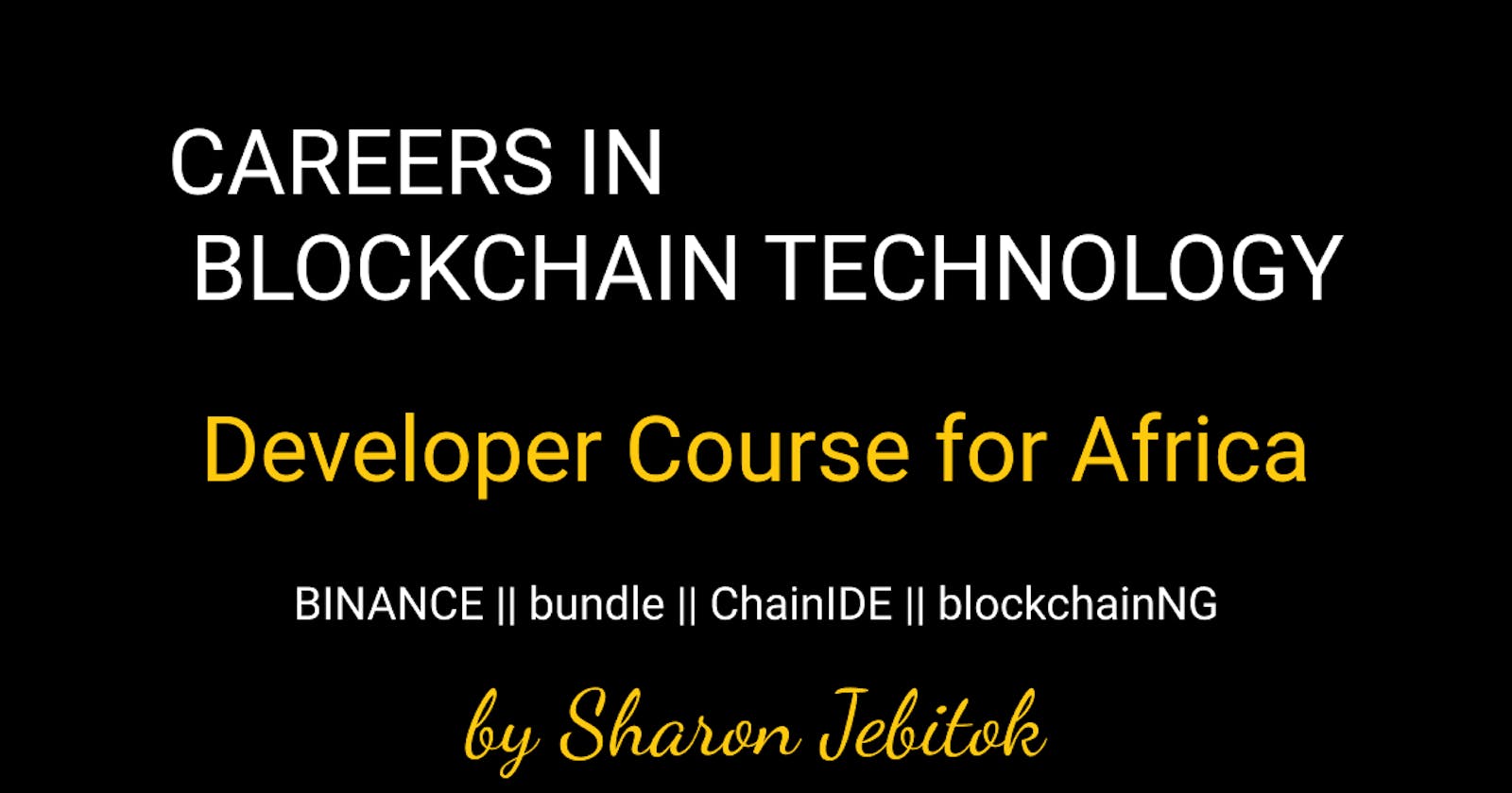 Careers in Blockchain Technology: Binance 8 week training for African Developers