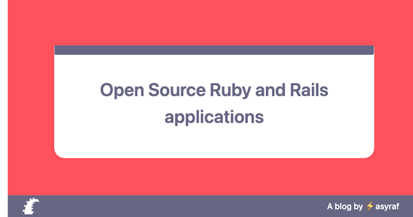 Open Source Real-world Ruby and Rails Applications 🔥