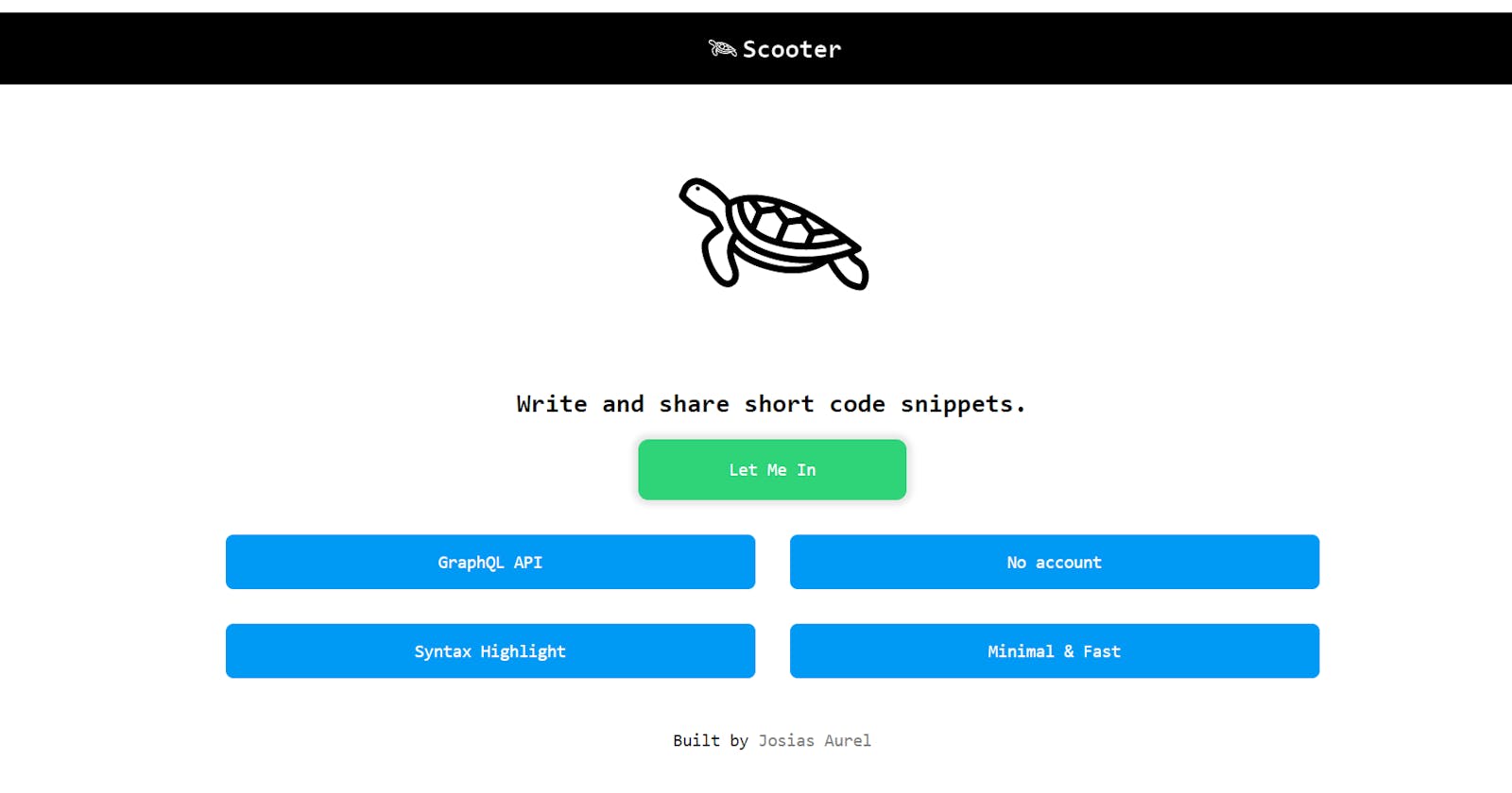 Scooter: Write and publish short code snippets