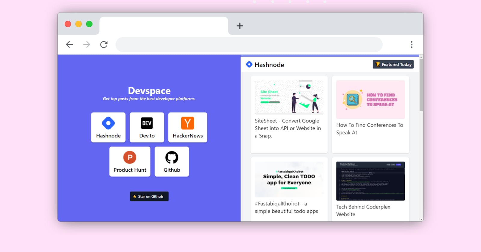 devspace : get top posts from the best developer platforms