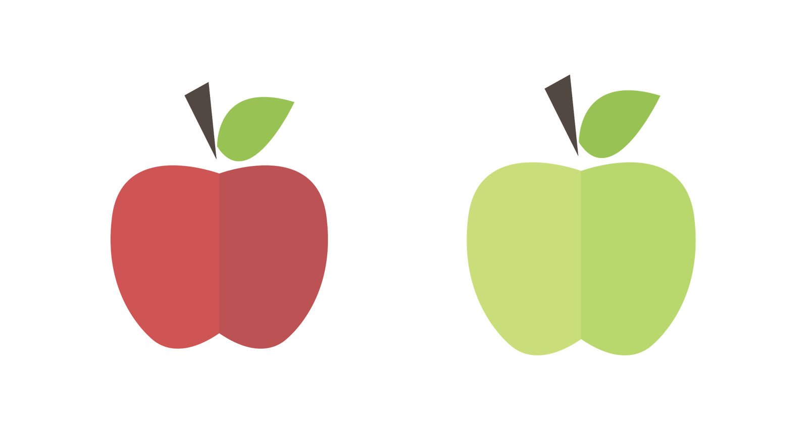 Apple Flat Design / りんご　フリー素材
