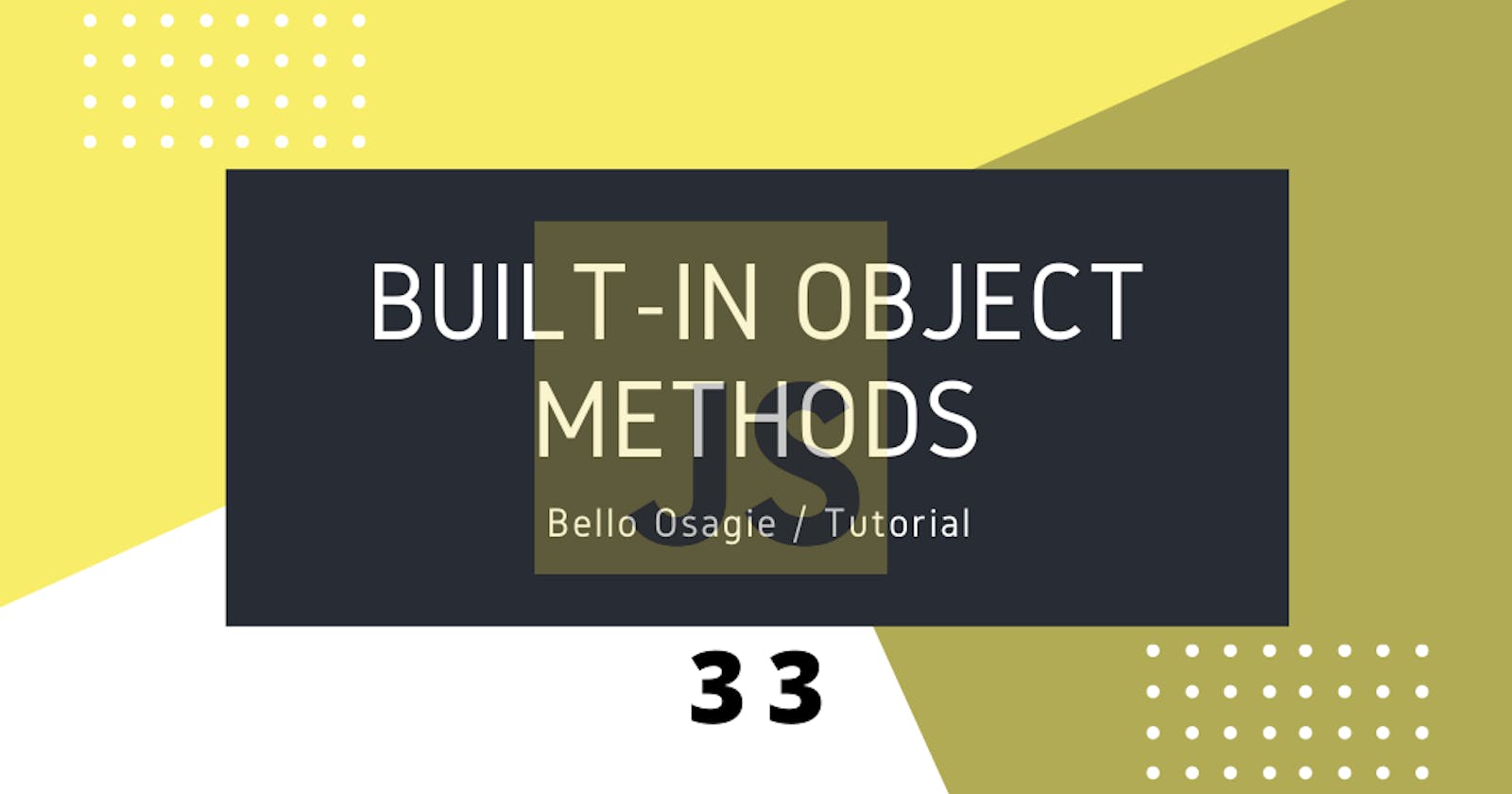 JavaScript Built-in Object Methods