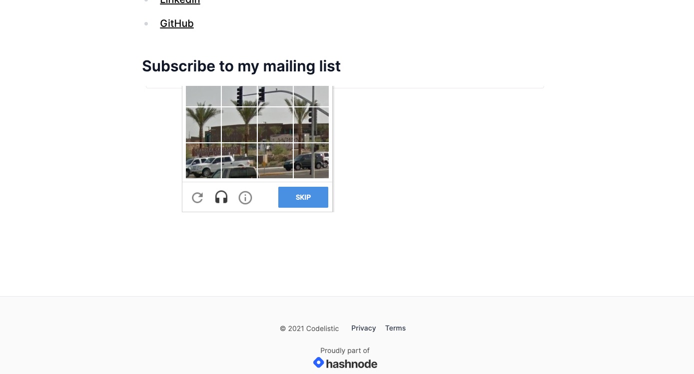 MailerLite form with reCaptcha breaking page layout
