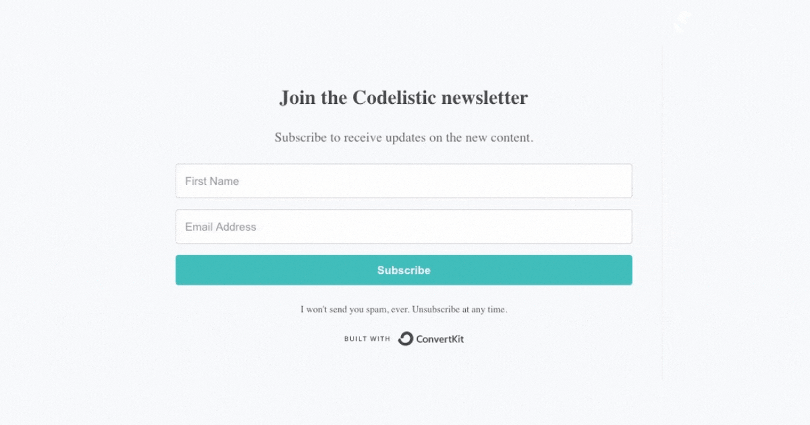 How to embed ConvertKit newsletter with invisible reCAPTCHA on Hashnode blog