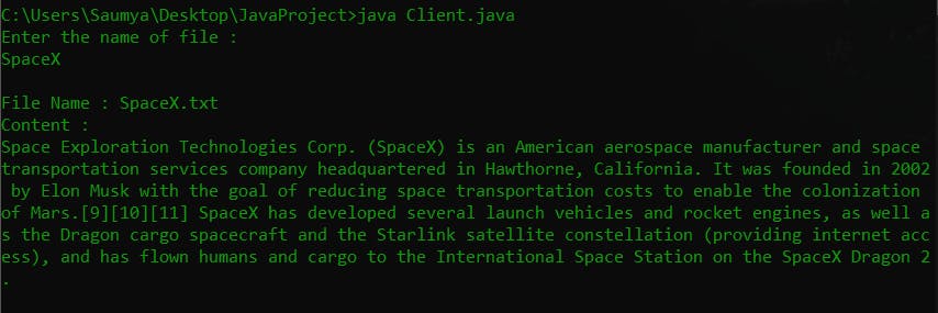 File System Client Side Java 