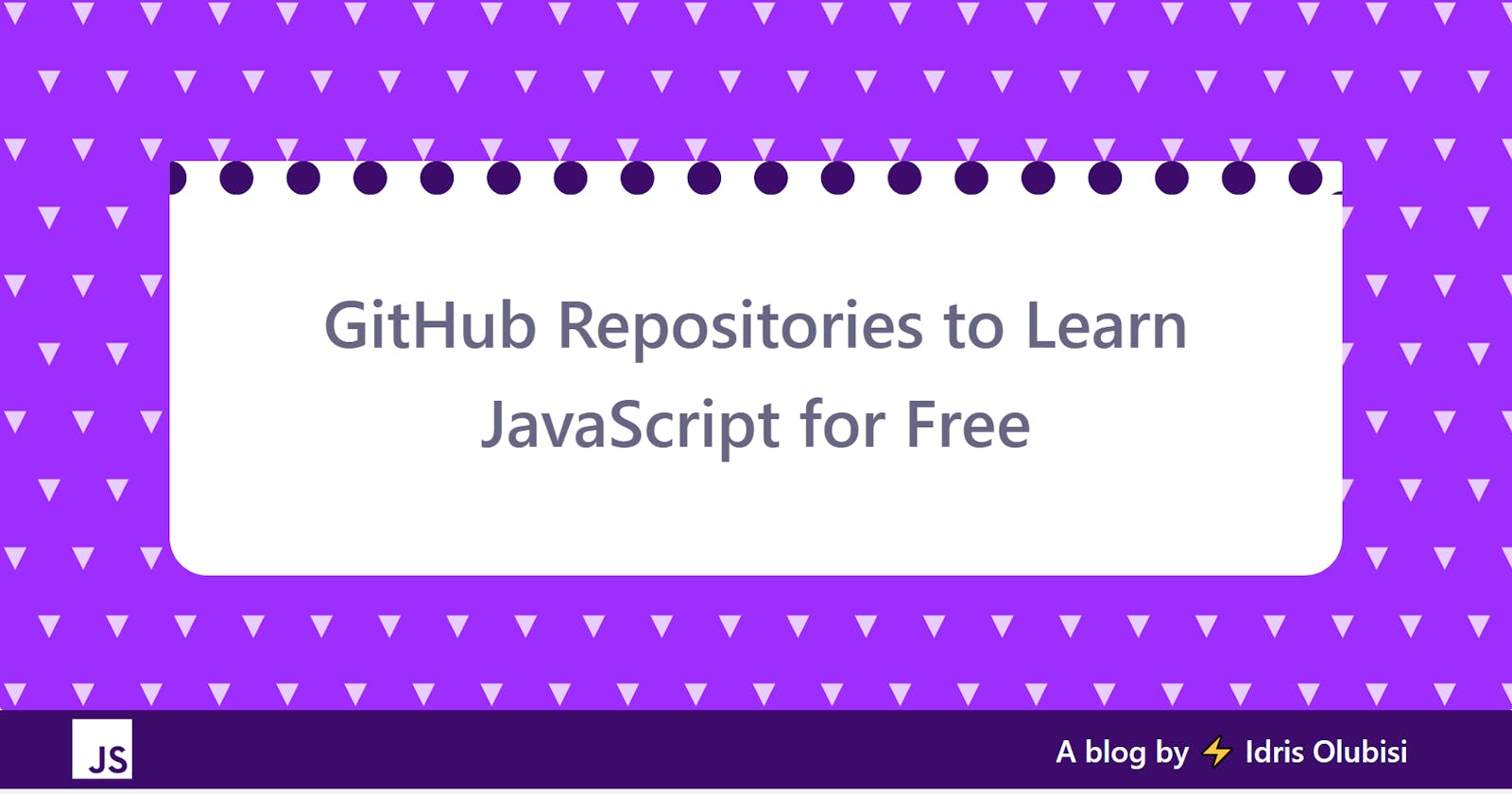 GitHub Repositories to Learn JavaScript for Free