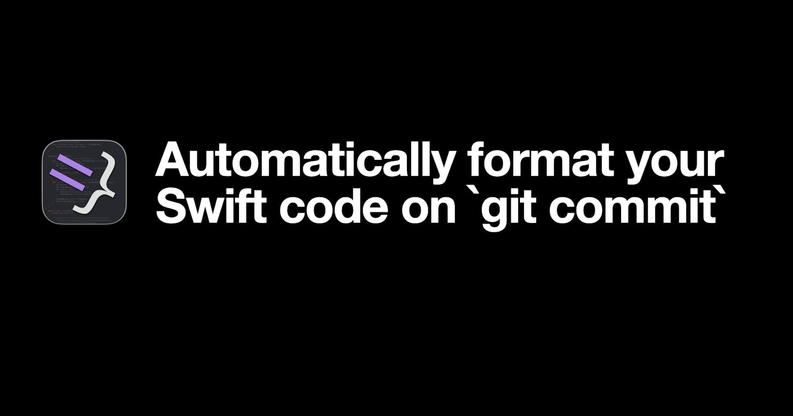 Automatically format your Swift code when committing your work