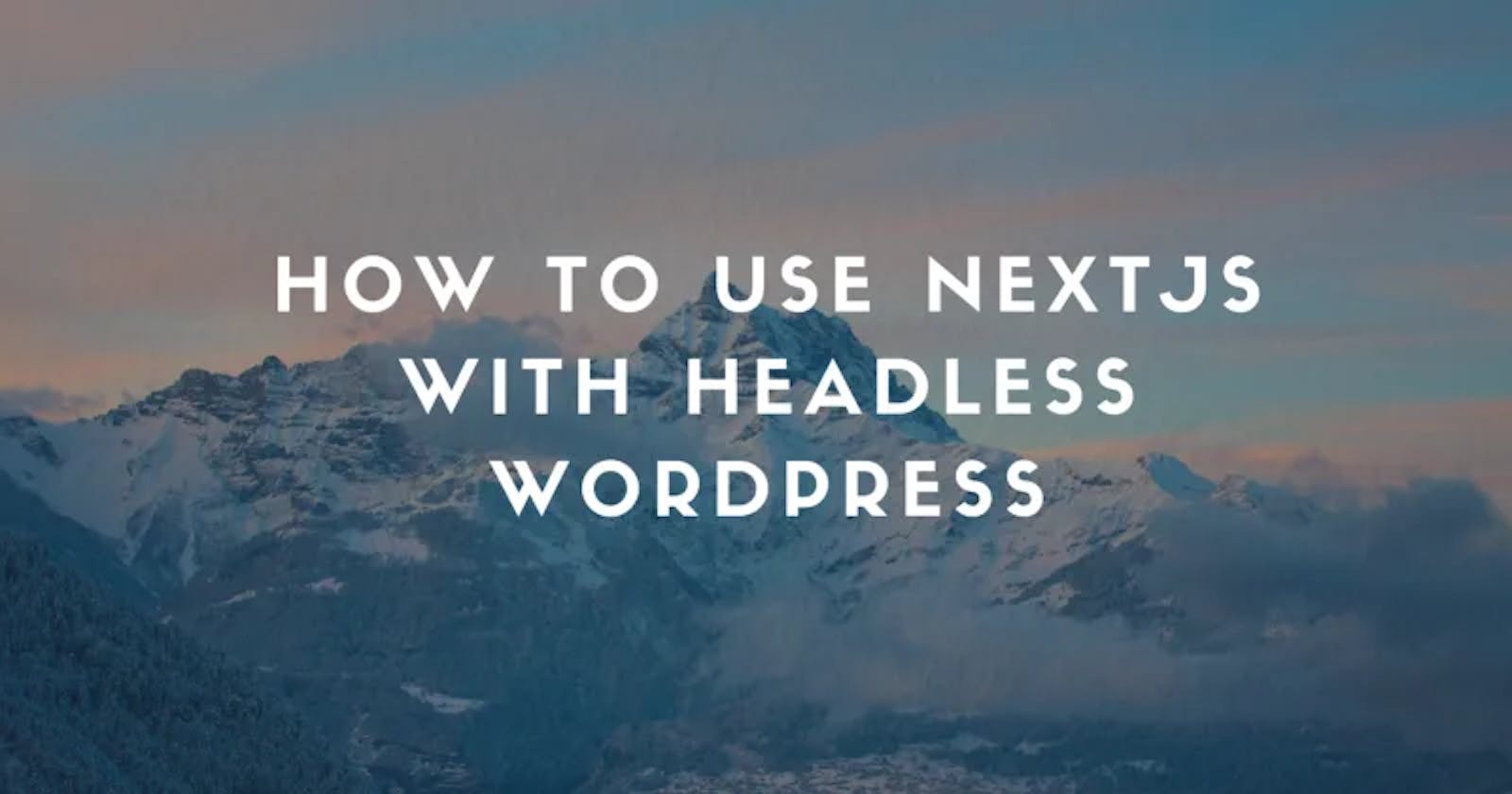 How to use NextJS with Headless WordPress