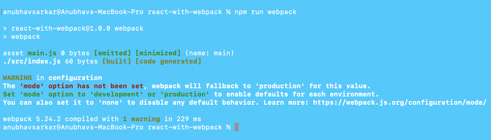 npm run  webpack