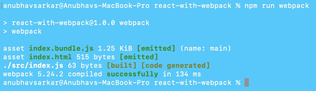 npm run webpack