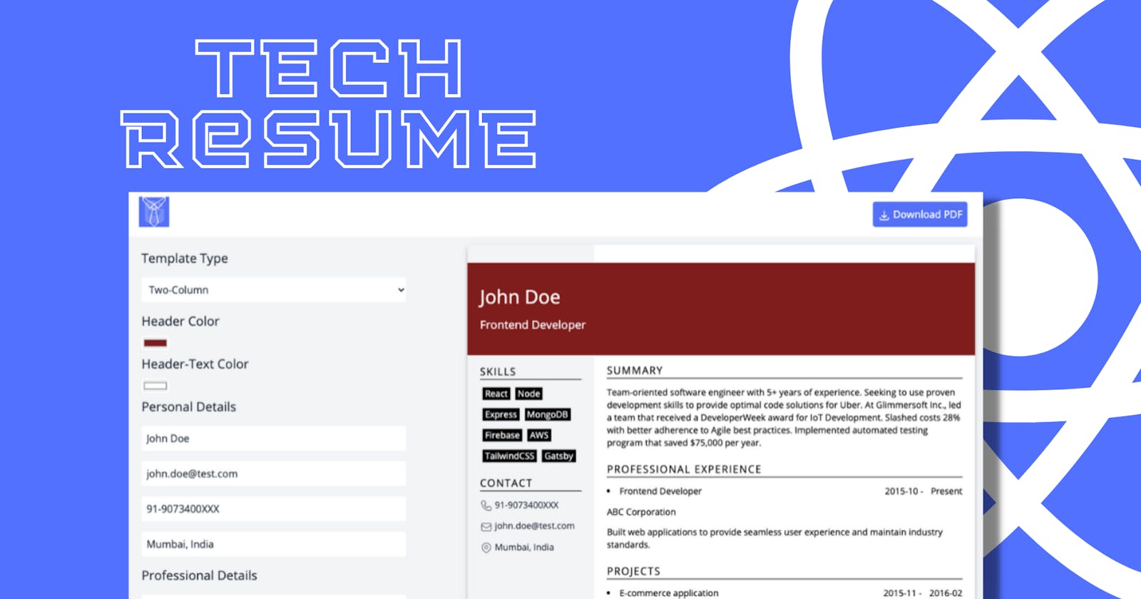 Tech Resume - effortlessly make a job-worthy resume