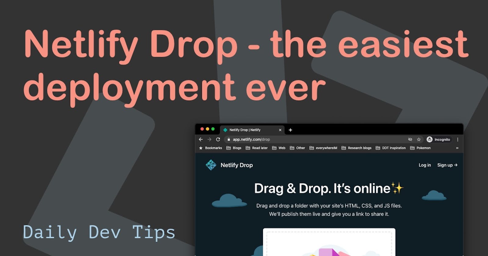 Netlify Drop - the easiest deployment ever