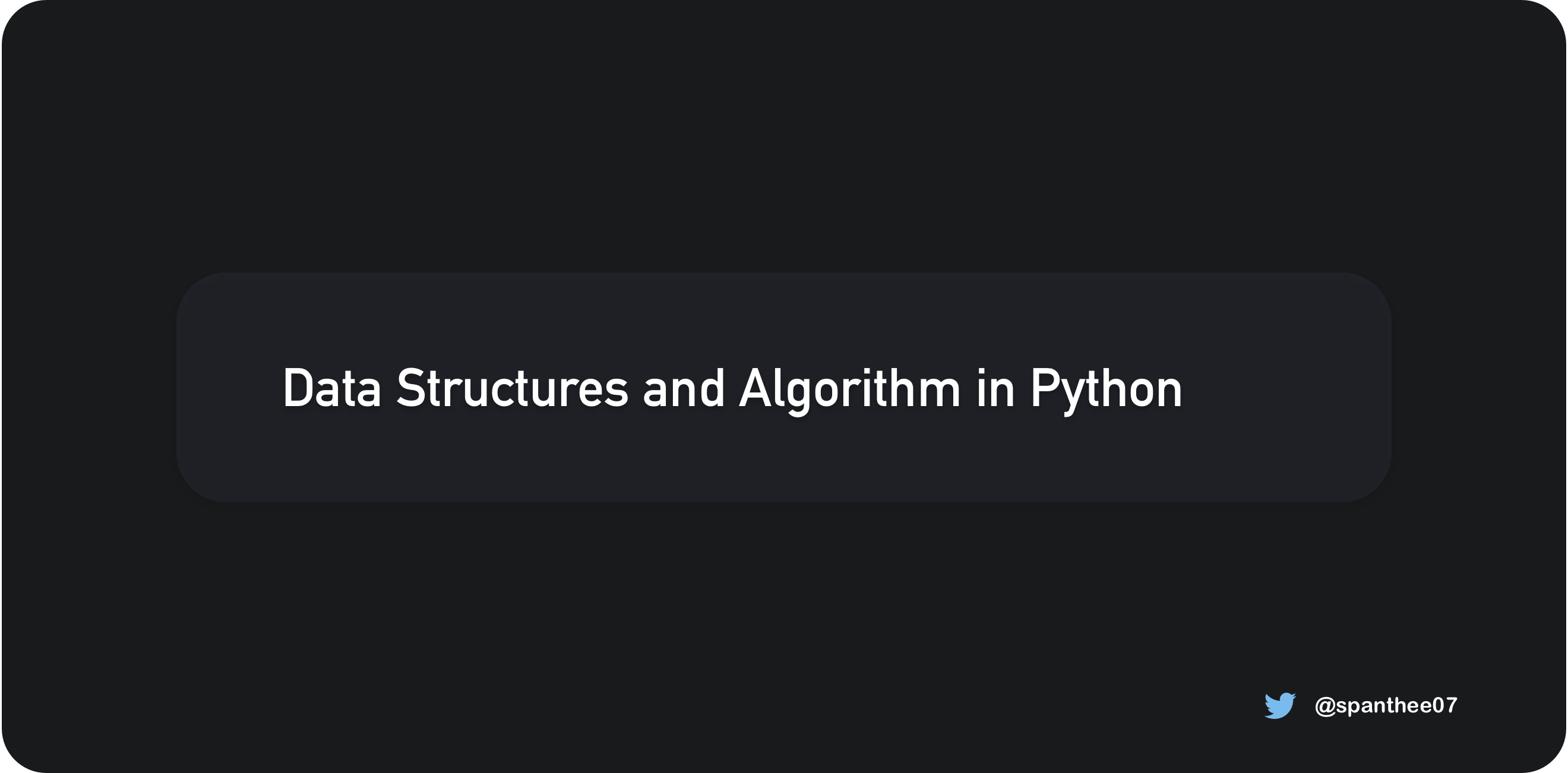 Data Structures and Algorithm with Python