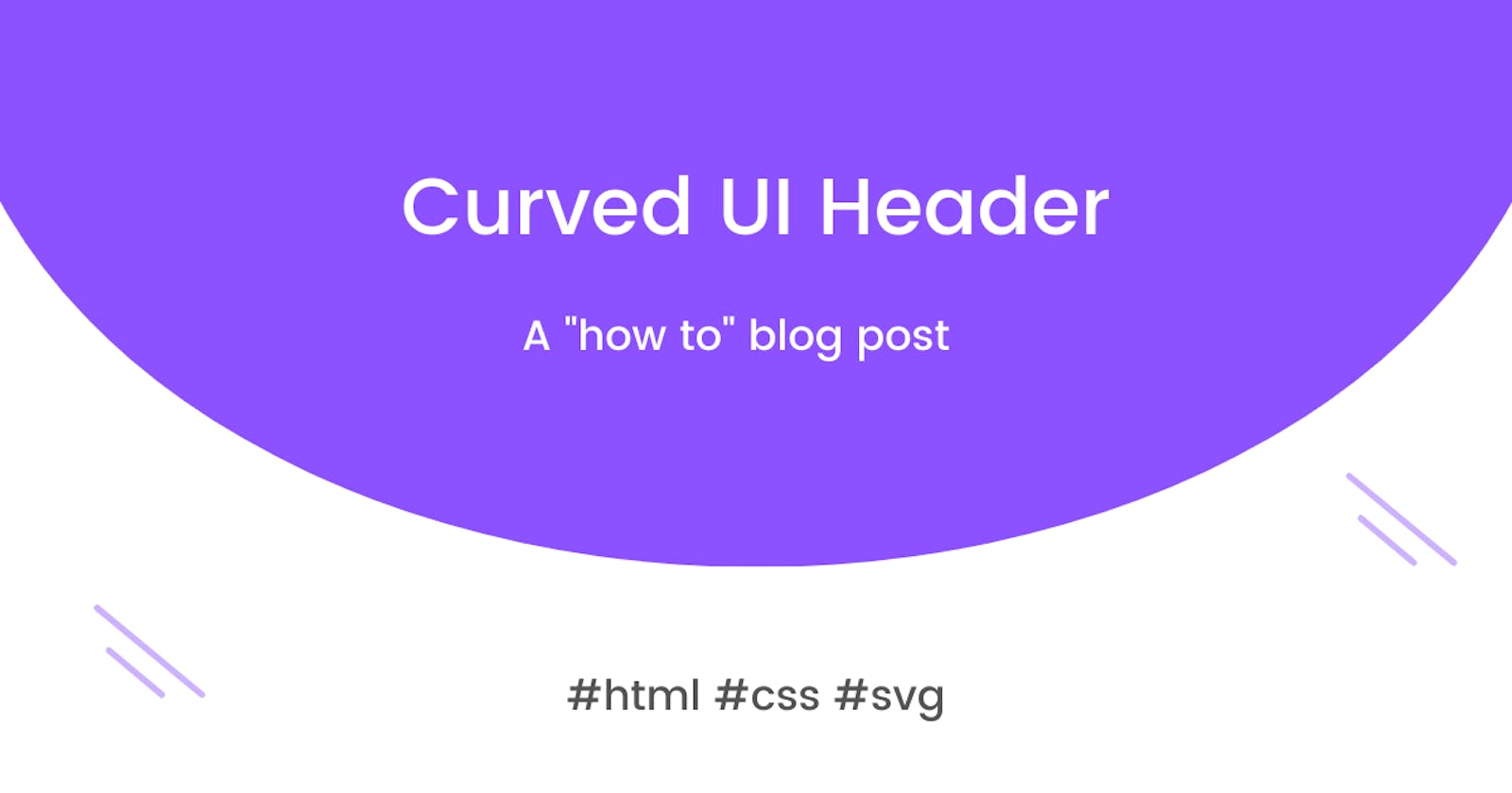 How to build - Curved UI Header