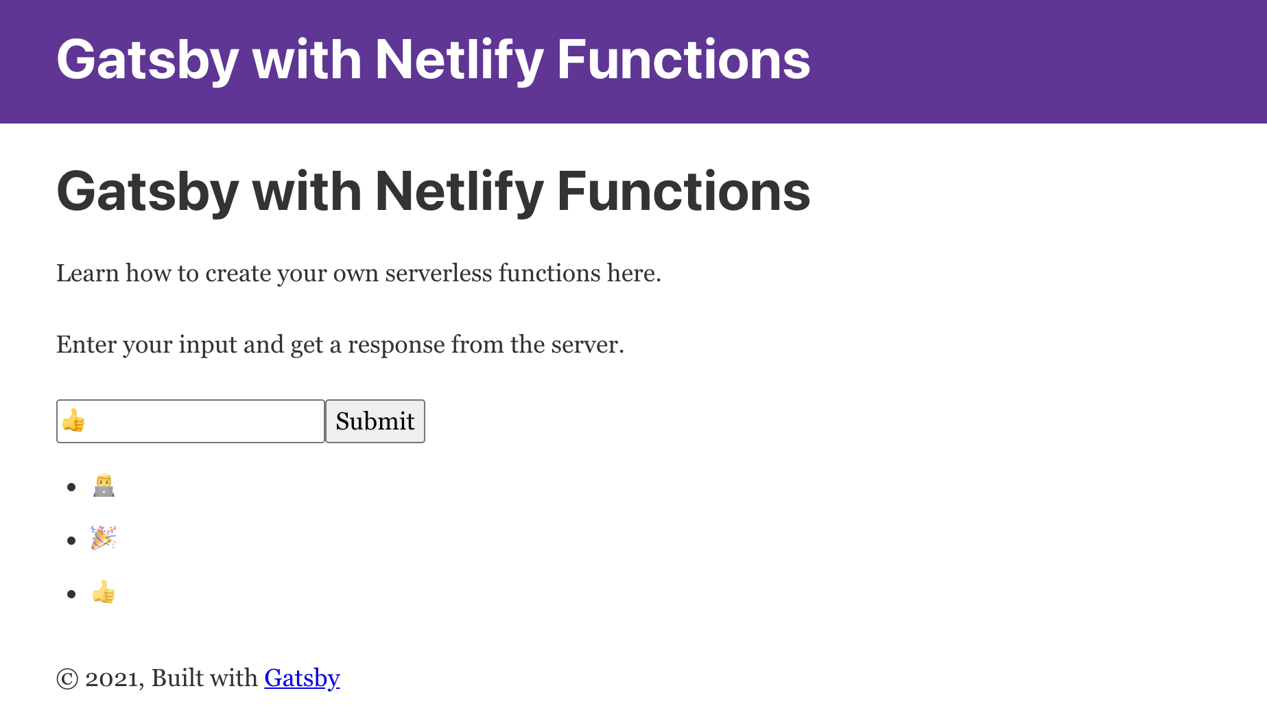 Gatsby with serverless functions