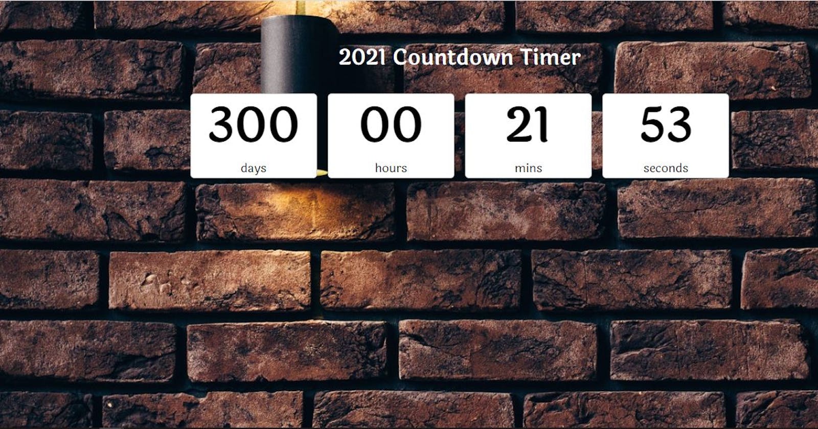 Building a Countdown Timer with HTML,CSS and Vanilla JavaScript