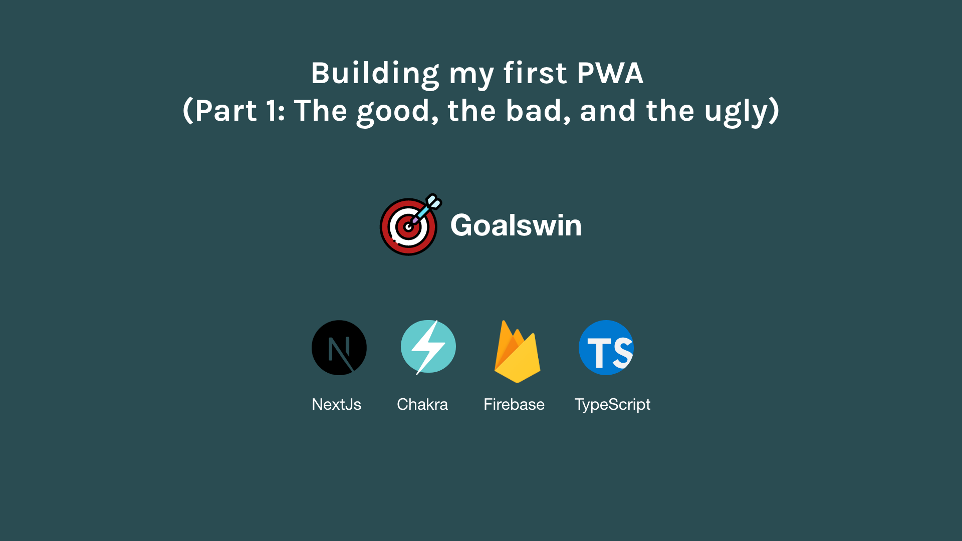 Building my first PWA with Next.js, ChakraUI, Typescript, Firebase, and Web Workers (Intro: The good, the bad, and the ugly)