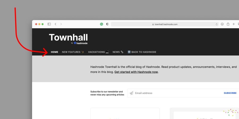 Townhall's homepage