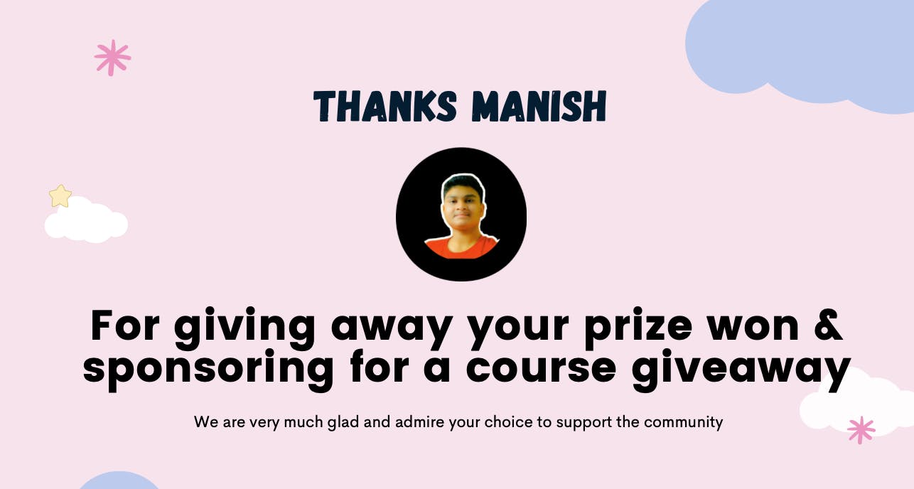 Manish giveaway