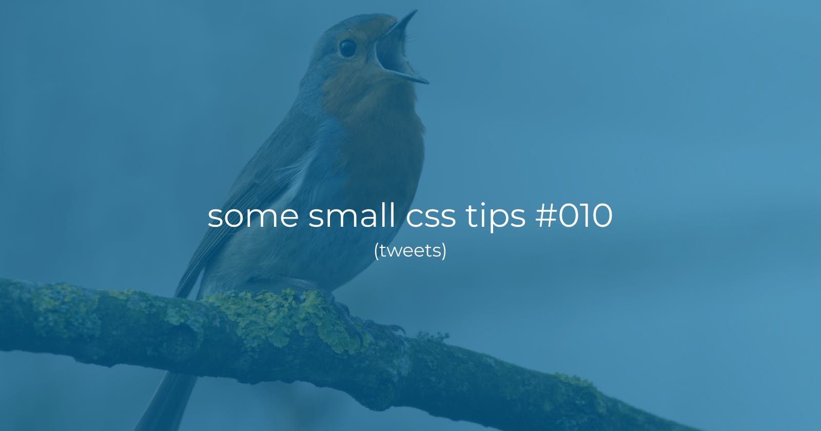 Some small Css tips #010