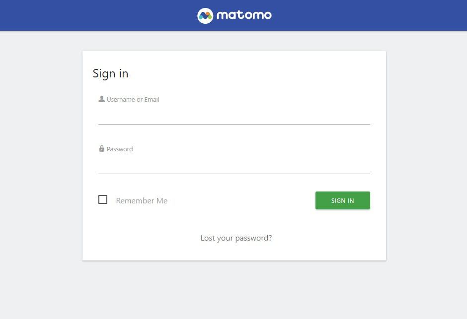 Homepage Matomo