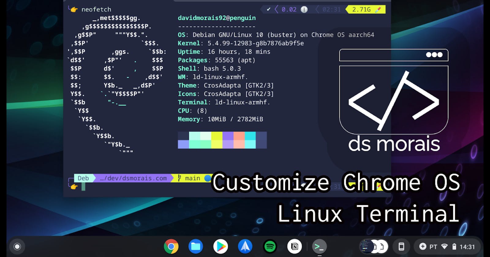 Customize Chrome OS Linux Terminal