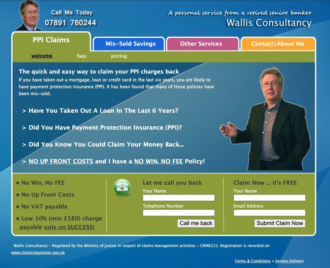Original Wallis Consultancy website