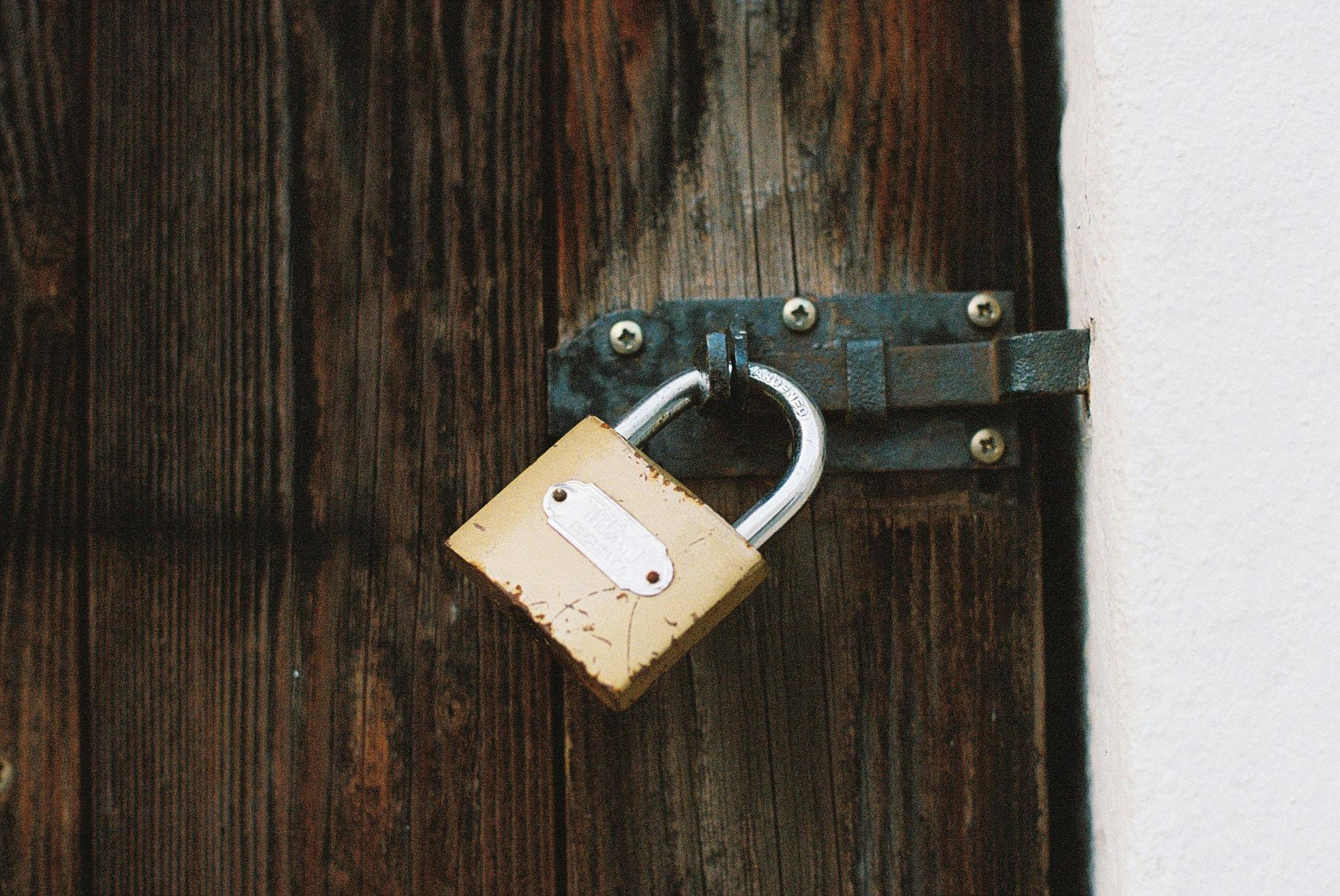 Locked barn door