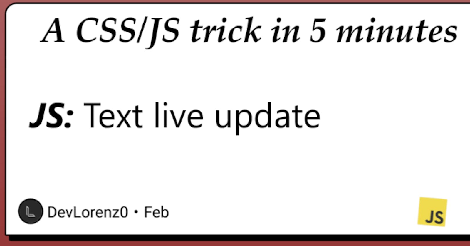 Text live update with Javascript