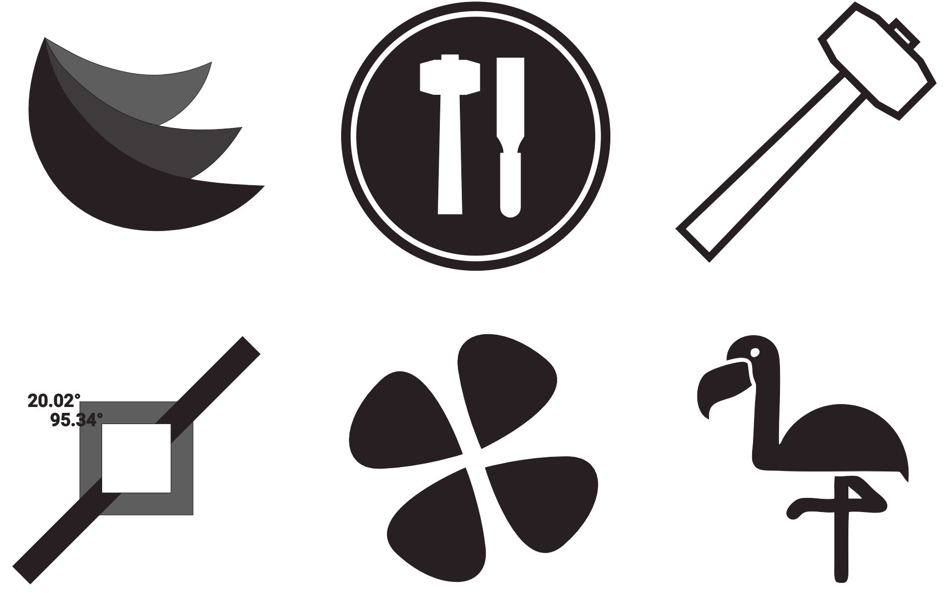 A sample of logos taken from Logos With Design