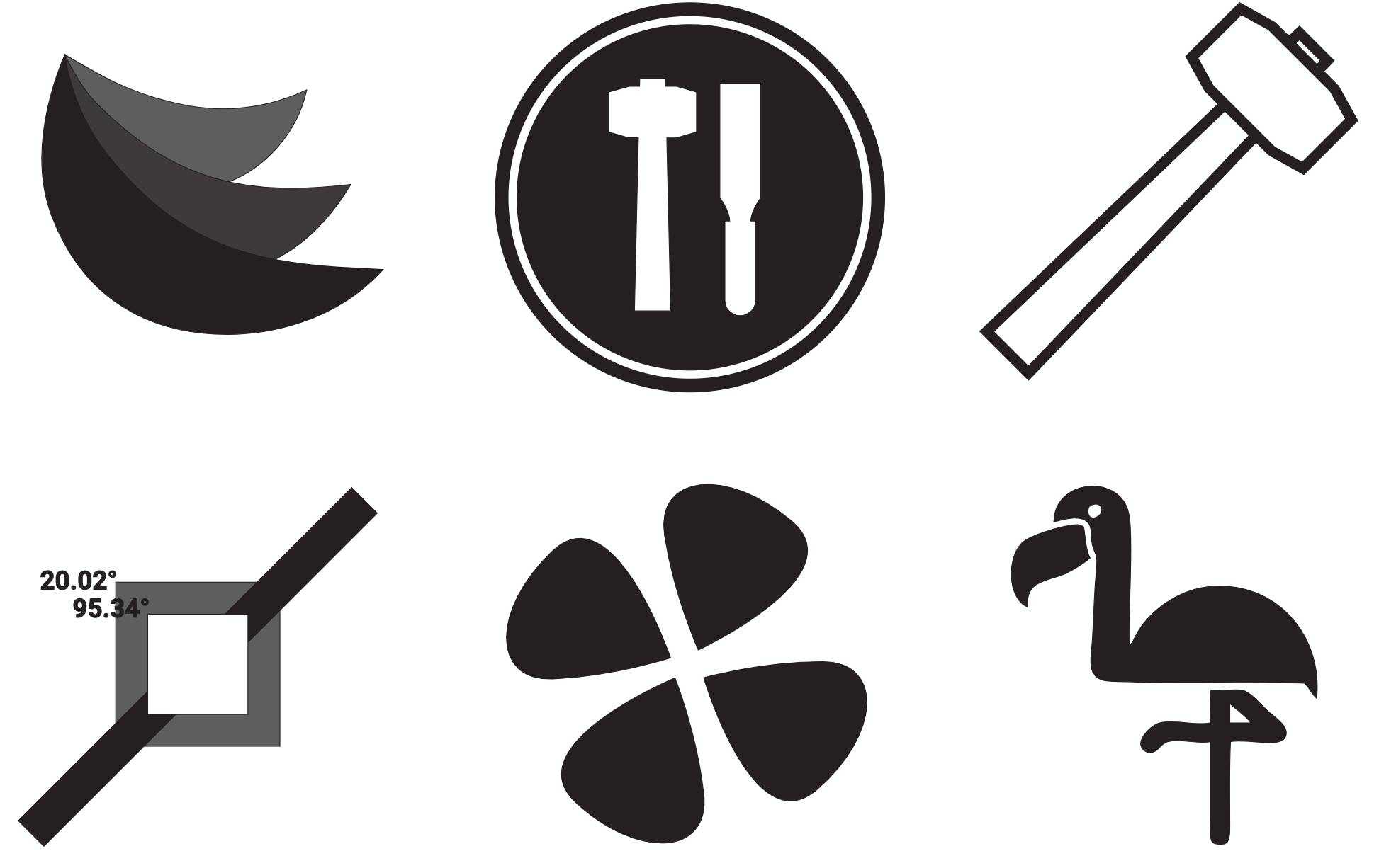 A sample of logo’s taken from Logos With Design