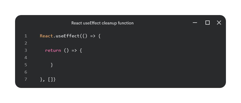 useEffect cleanup function