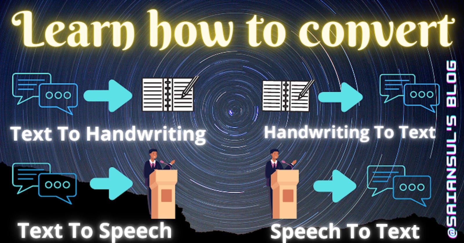 Learn How to Convert: Text to Handwriting, Handwriting to Text, Text to Speech & Speech to Text