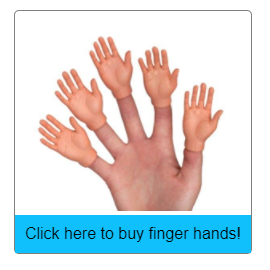 An image of a product called finger hands with a clickable div for buying it