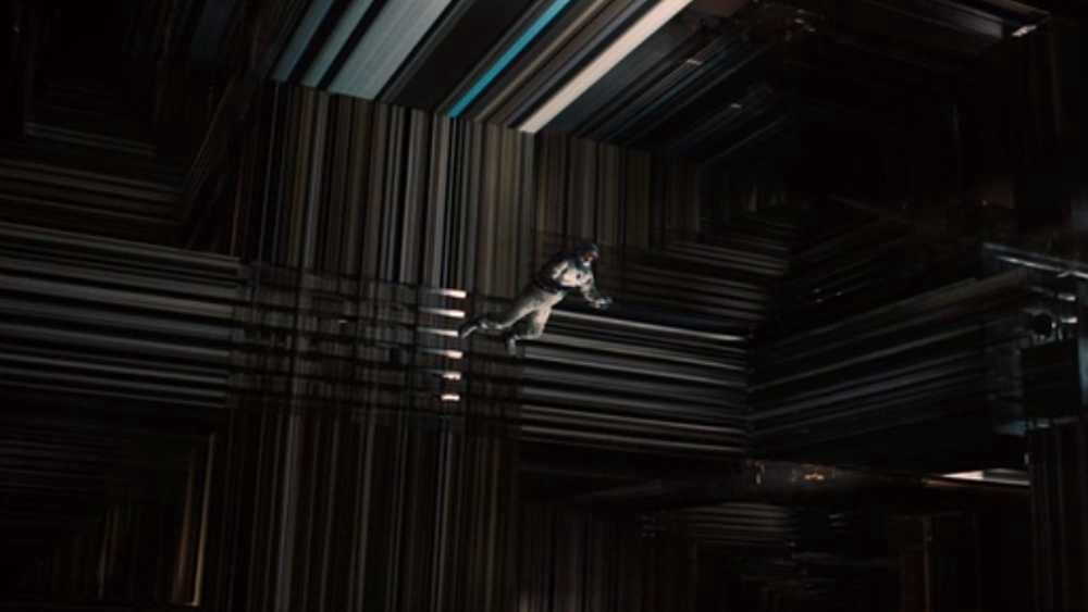 Image of Tesseract from Interstellar showing multiple dimensions
