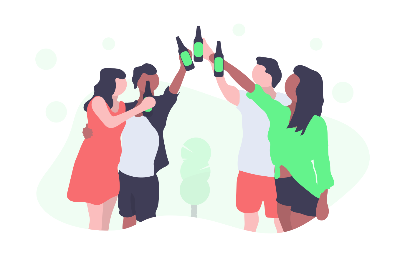 illustration of people celebrating