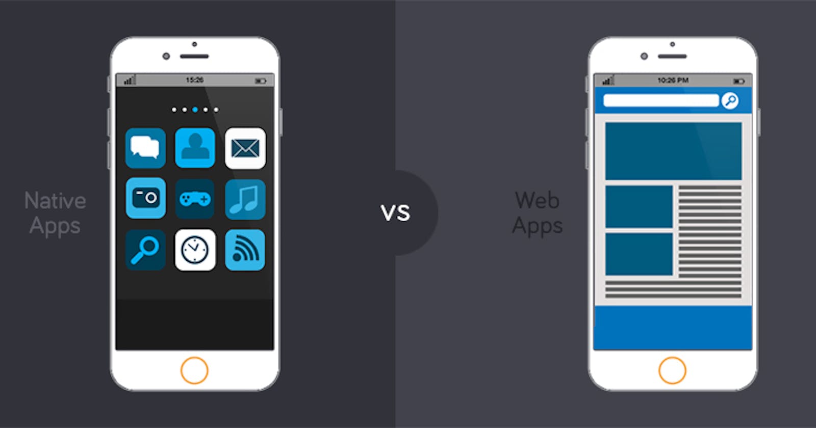 Comparison between Native and Web mobile development.