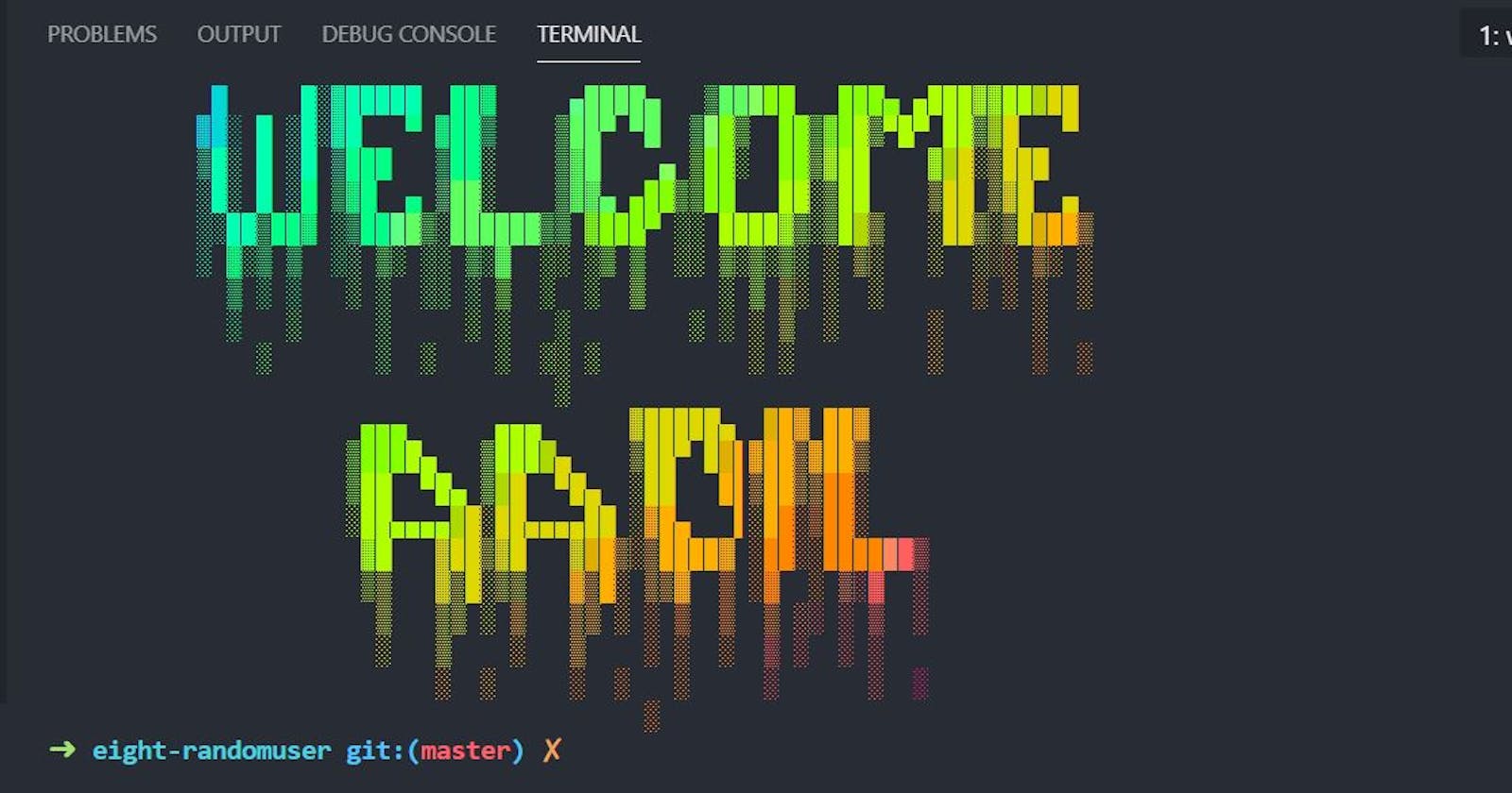 How to get a welcome message in VS Code while using zsh?