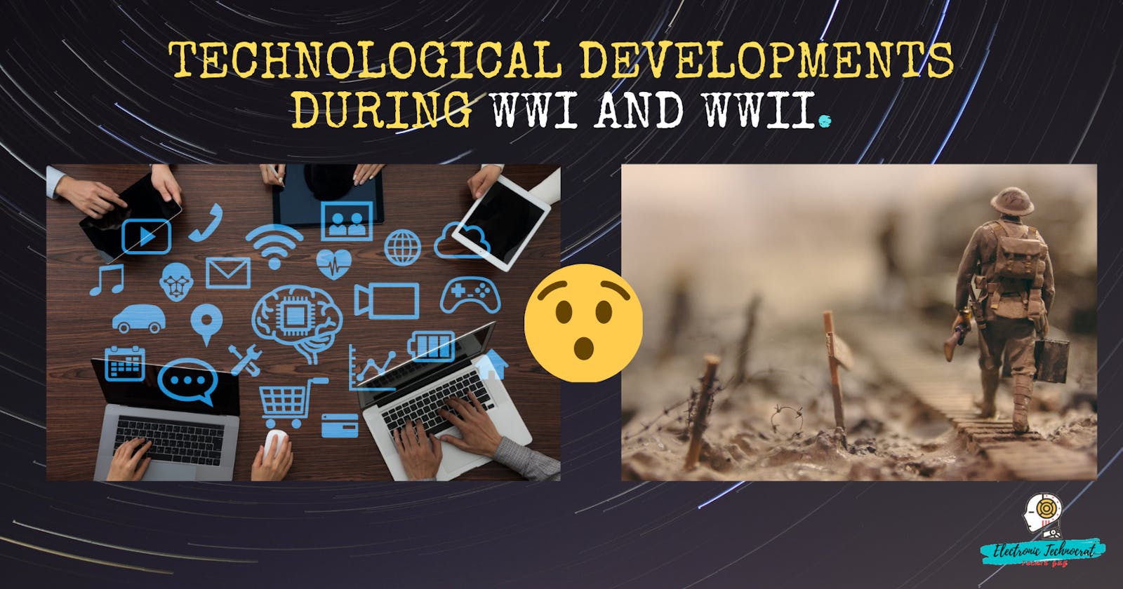 Technological developments during WWI and WWII.
