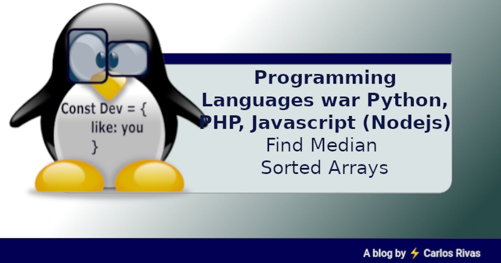 Programming Languages war
Python, PHP, Javascript (Nodejs)
Find Median Sorted Arrays